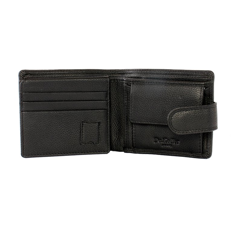 Портмоне Dr.Koffer 11*9,5см, нат. кожа, черный