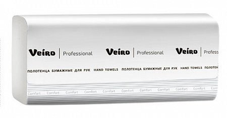 Полотенце бумажное для диспенсера в пачке VEIRO Professional (H2) W,2сл. нат.150 лист, (320*216)мм