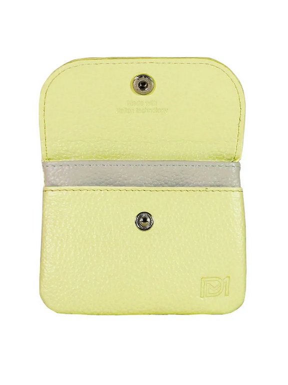 Портмоне D.Morelli женское "Бриенна"  мини, нат.кожа, лимон
