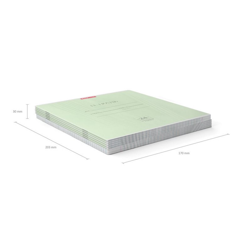 Тетрадь 24 лист кл. А5 "Классика" зелёная