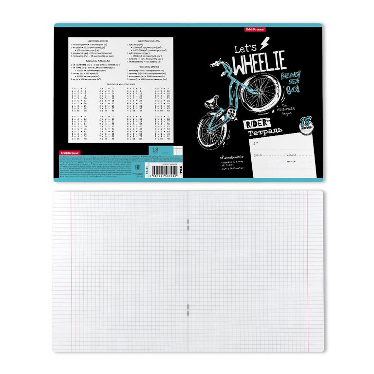 Тетрадь 18 лист кл. А5 "Bicycle Rider"  ассорти