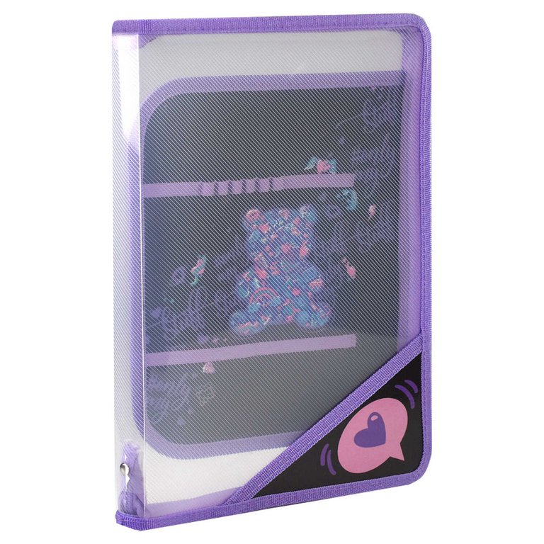 Папка для труда (А4) "МАРМЕЛАДНЫЙ МИШКА" молния, внутренний разделитель с держателями