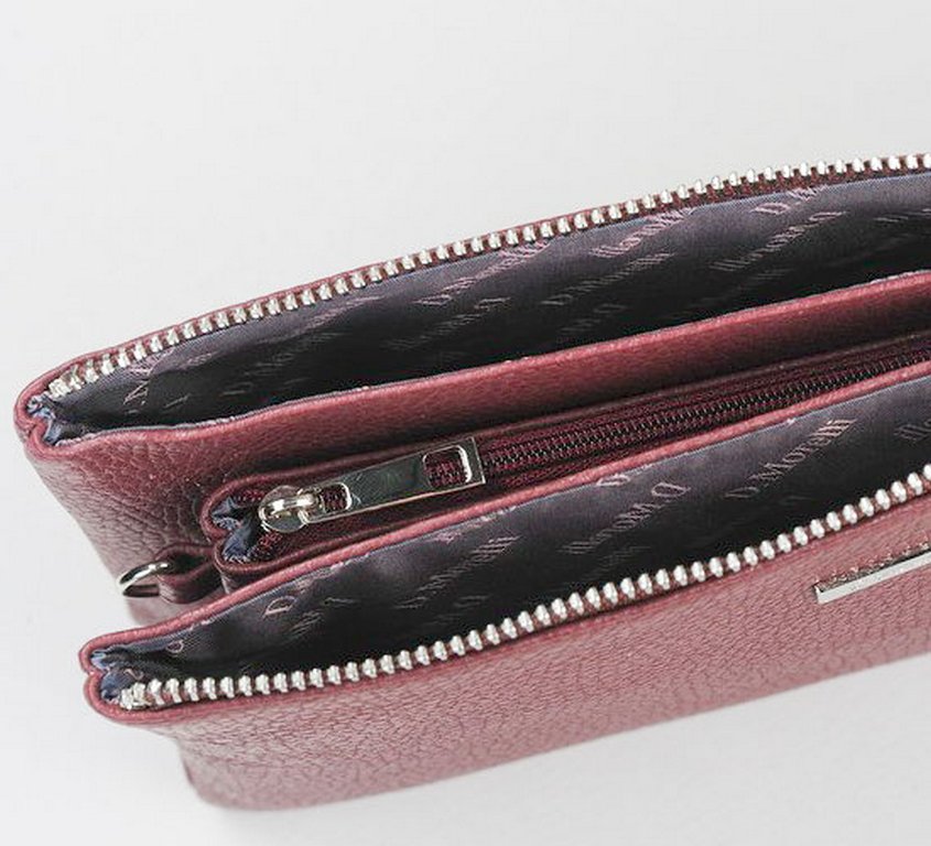 Сумка женская-клатч  D.Morelli , нат. кожа, фл.бордо