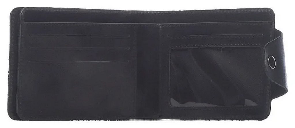 Портмоне мужское Форсаж-9, с RFID-защитой, нат. кожа, черный