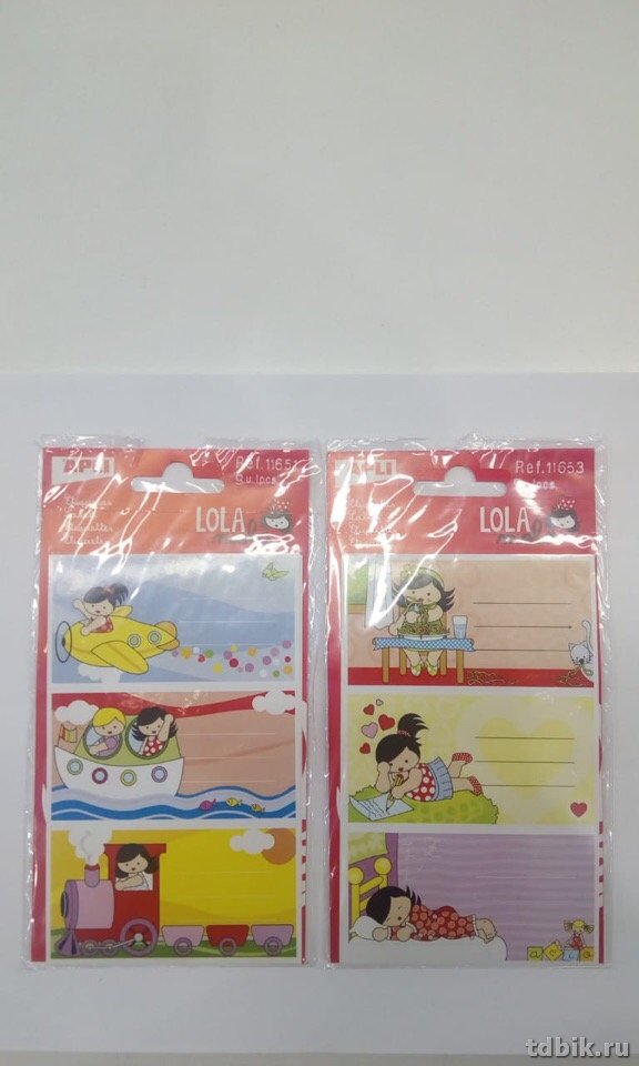 Наклейка для подписи тетрадей серия "Лола Мола" 3 л/уп, Apli