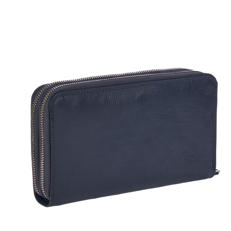Портмоне Dr.Koffer 22*13 см нат. кожа, синий