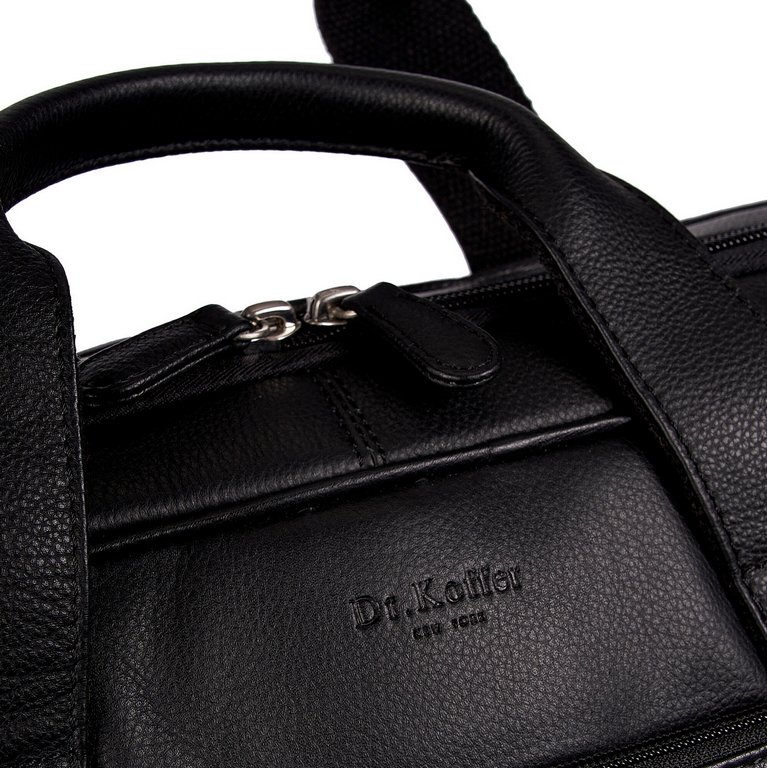 Сумка дорожная Dr.Koffer 50х35х17см нат. кожа, черный