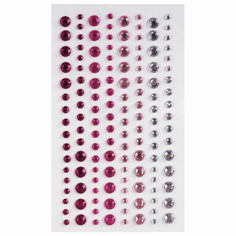 Стразы самоклеящиеся Круглые 3-6мм 136шт/уп ОСТРОВ СОКРОВИЩ