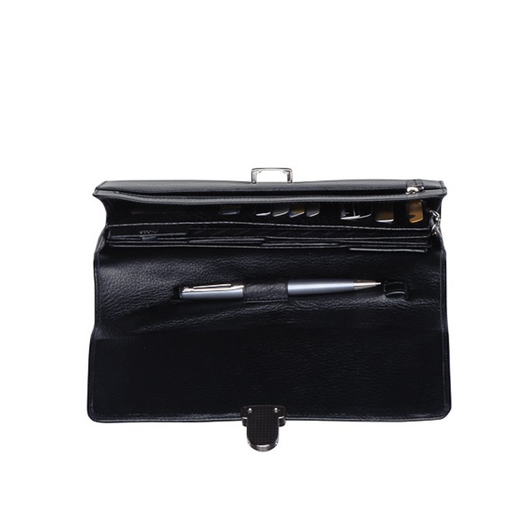 Сумка-органайзер Dr.Koffer 24x14x3см, нат. кожа, черная