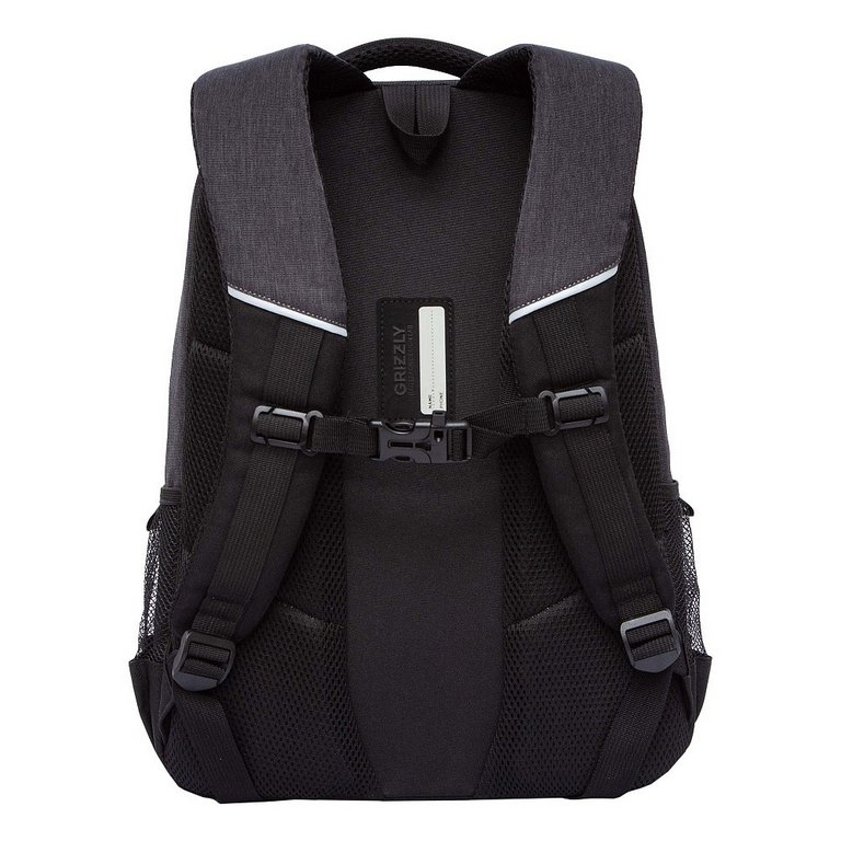 Рюкзак молодежный мужской Grizzly 45*32*23 см., тем. серый