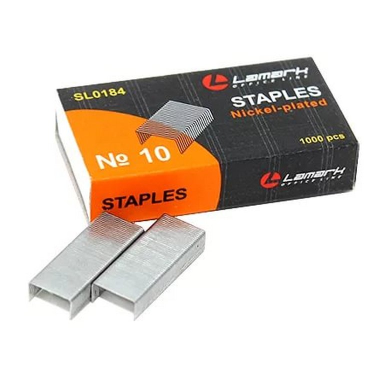 Скобы №10 Lamark 1000 шт/уп. оцинкованные, до 20 листов