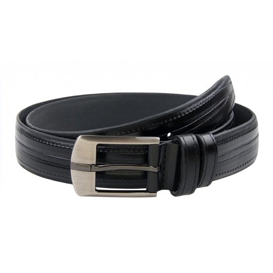 Ремень Alliance нат. кожа,  ширина 35мм, черный