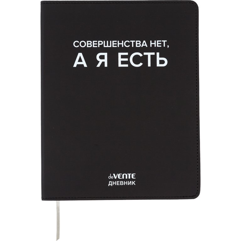 Дневник школьный мягкая обложка, кожзам deVENTE "Совершенства нет" 48л