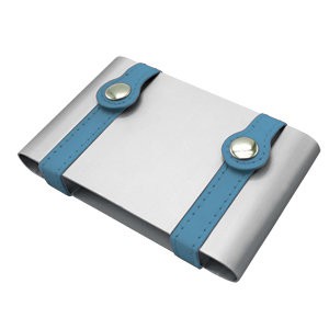 Визитница металл. 10*6,5*2см бирюзовый