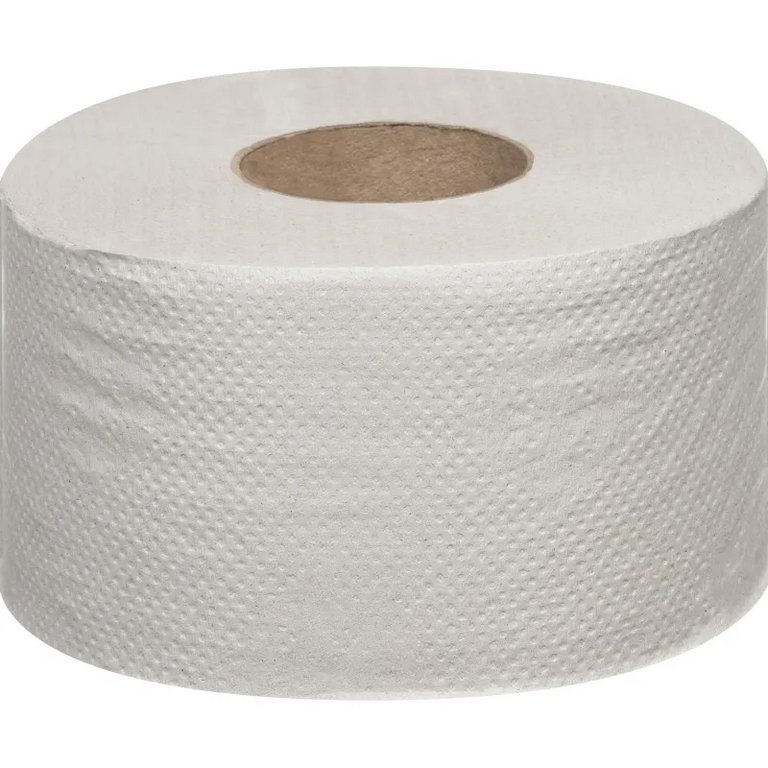 Туалетная бумага для диспенсера (1 рул) 1 слой, цв. серый 140 м