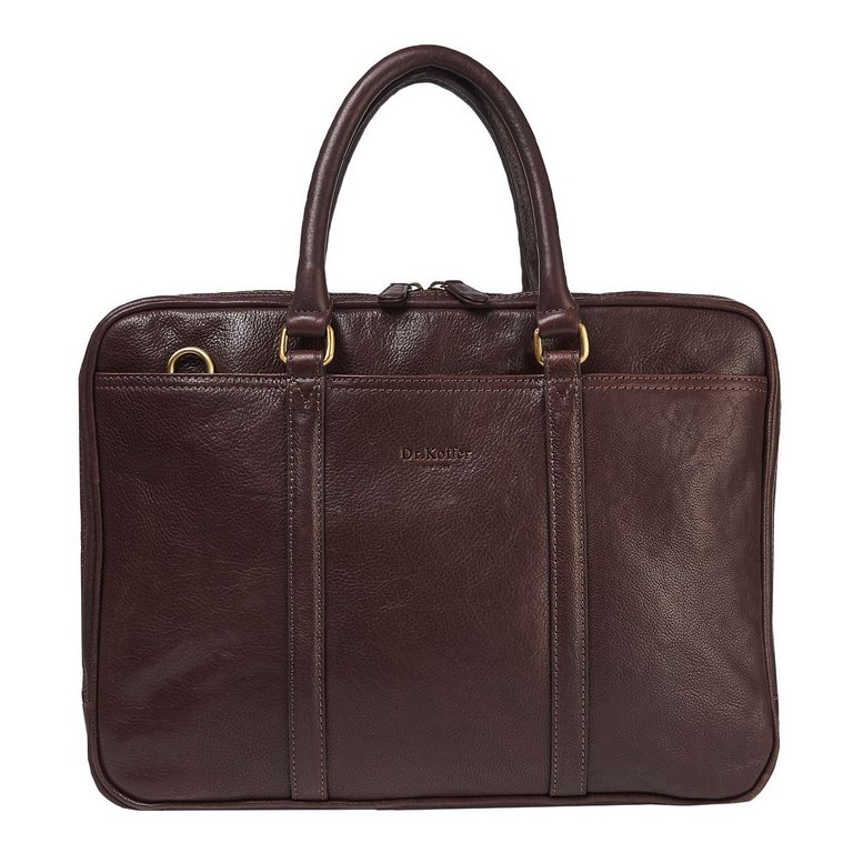 Сумка для документов Dr.Koffer 38*28*6см, нат. кожа, темно-коричневая