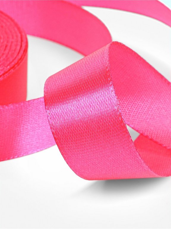 Лента атласная 2,0см*23м, цв. ярко-розовый ART UZOR