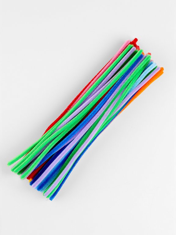 Проволока пушистая цветная 6мм*30см (100шт/уп) цв. ассорти