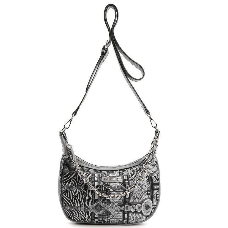 Сумка женская FABRETTI 29х21х8 см, искусст. кожа, серый