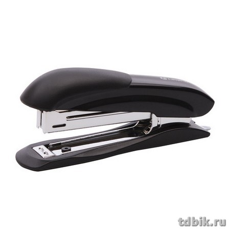 Степлер № 10 до 12л металлический, Lamark Ulrich, черный с антистеплером