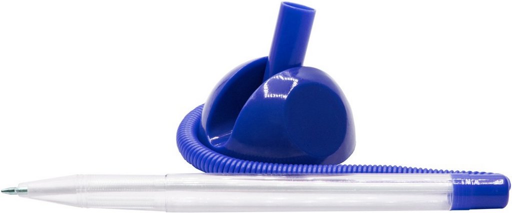 Ручка шариковая настольная синий корпус Buro 0,7мм синяя (стерж. 125мм, линия 0,5мм)