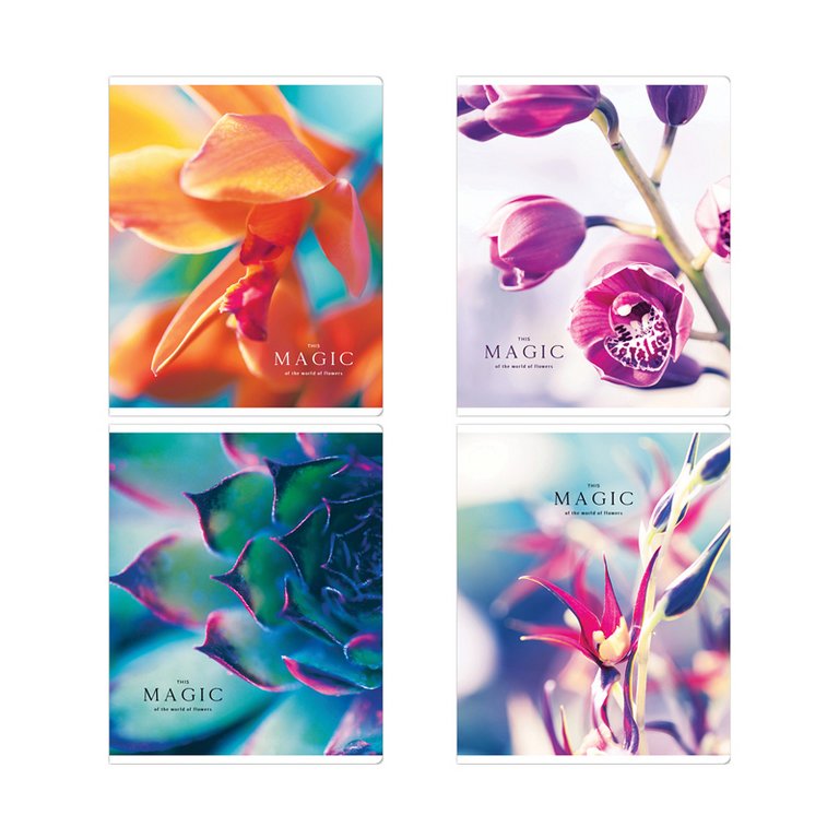 Тетрадь 48 лист кл. А5 на скрепке Greenwich Line "Magic of flowers", глянцевая ламинация, 70г/м2