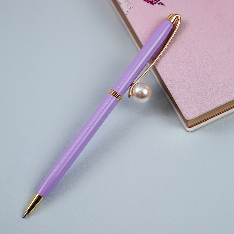 Ручка шариковая сувенирная автомат "Lilac jewel" синяя, 1,0мм MESHU