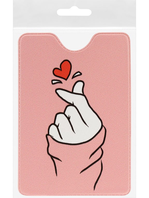 Обложка для проездного билета "Сердечко" из ПВХ 7*9,5 см