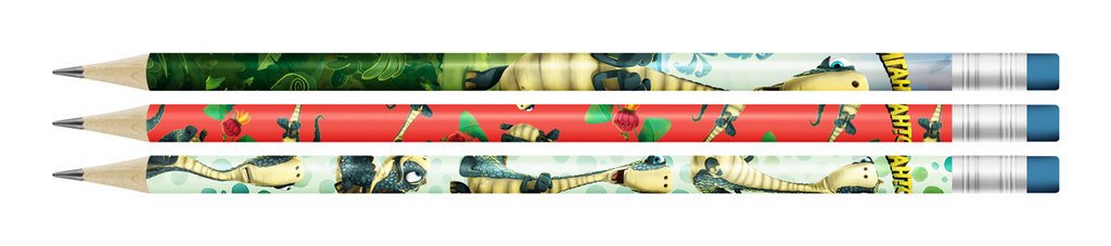 Набор карандашей ч/г  3 шт Воскресенская к/ф "Гигантозавр" Билл" (HB)  с ластиком