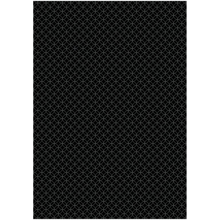 Бумага упаковочная 70*100см  в рулоне (ассорти) "Pattern on black" MESHU