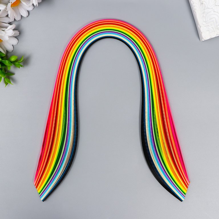 Квиллинг бумага 240 полос 5 мм*54 см "Цветные" Арт Узор