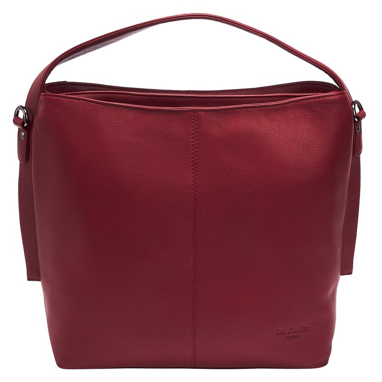 Сумка женская Dr.Koffer 29х30х10см см, нат.кожа бордовая