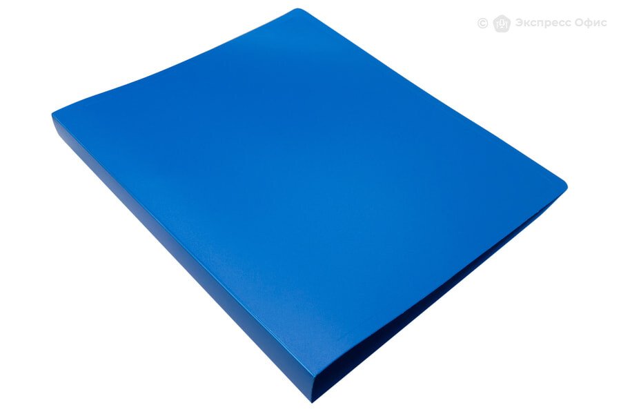 Папка на 2-х кольцах А4 30 мм пластик 0,5мм, синяя Buro