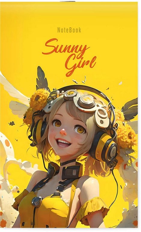 Блокнот А6  30л., 105*148 мм, на скрепке Lamark "Sunny Gir"