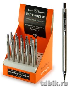 Карандаш механический 0.5 мм Bruno Visconti "SlimGraphix" металлический корпус