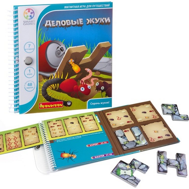 Игра магнитная в дорогу "Деловые жуки" Bondibon 7+