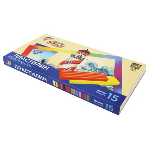 Пластилин 15 цв. 300 гр. Луч "Школа творчества"