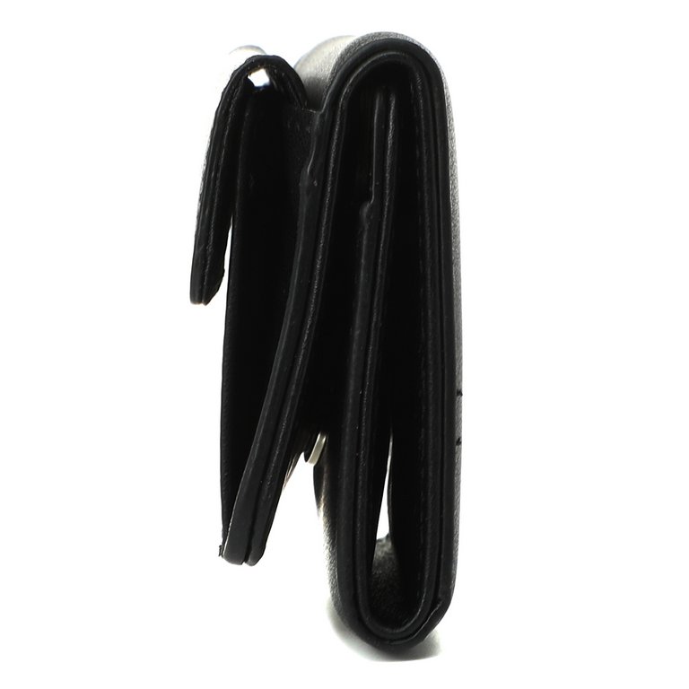 Портмоне FABRETTI женское, нат. кожа,  9,5х7х3 см, черный