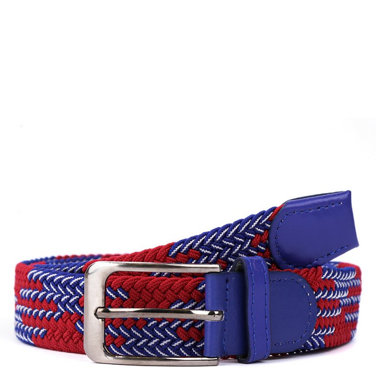 Ремень FABRETTI универсальный, полиэстер размер 125, синий/красный