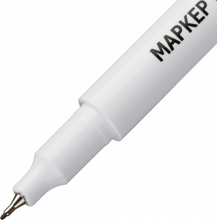 Маркер перманентный  0,5 мм Attache синий, супертонкий метал. наконечник