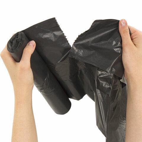 Мешки для мусора  30л. 20 шт/рул (20 мкм) особо прочные ПВД ЛАЙМА черные