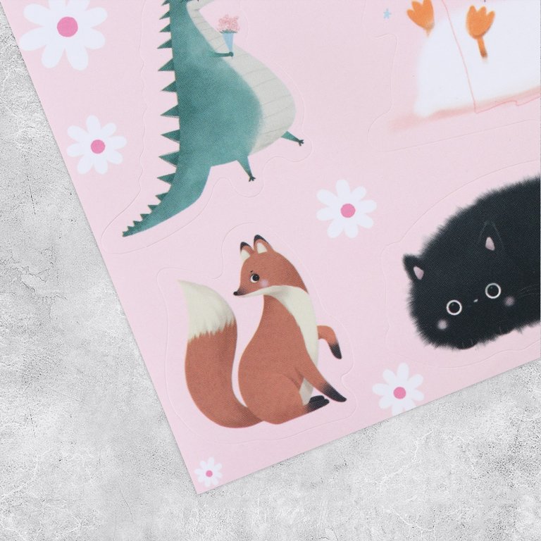 Наклейки 14 х 21 см "Друзья, животные" АРТ УЗОР