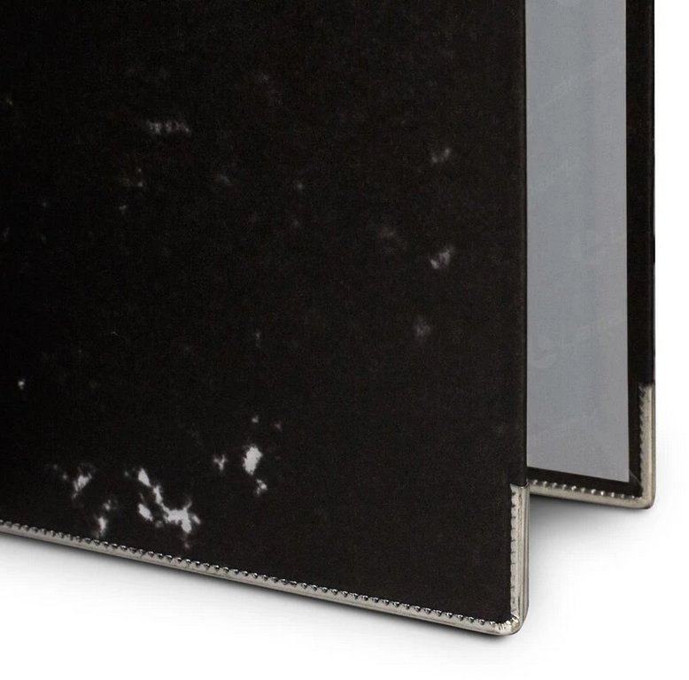 Папка-регистратор А4 75мм Lamark, метал. окантовка черный мрамор