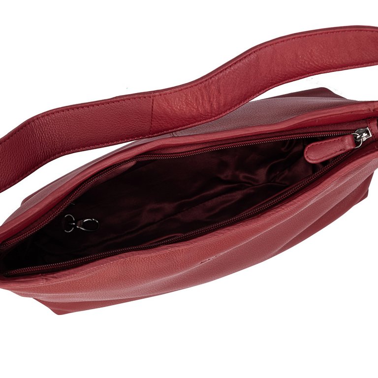 Сумка женская Dr.Koffer 32х23х12см см, нат.кожа бордовая