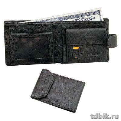 Портмоне Dr.Koffer нат. кожа, с встроенной визитницей на 8 карточек. черный