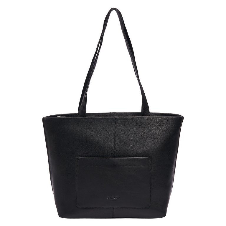 Сумка женская Dr.Koffer 33х31х12см см, нат.кожа черная