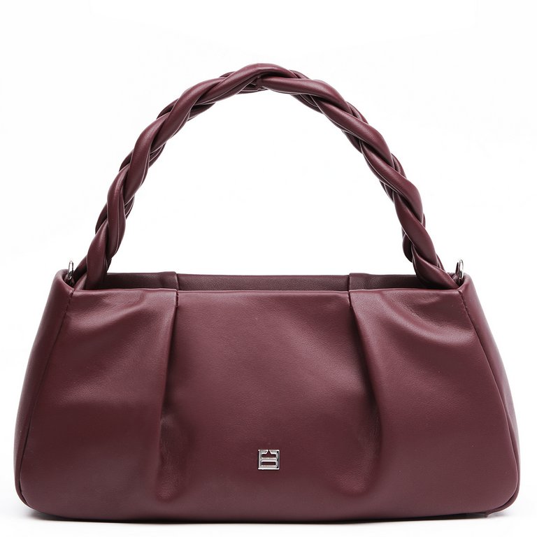 Сумка женская FABRETTI 31х15х8 см, нат. кожа, бордовый