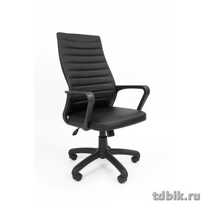 Кресло руководителя РК 165 черное (экокожа/пластик) до 120кг
