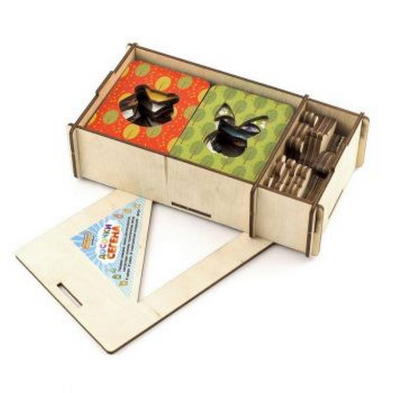 Игра обучающая  Формы Доски Сегена "Животные", набор 18 шт (дерево) WOODLENDTOYS