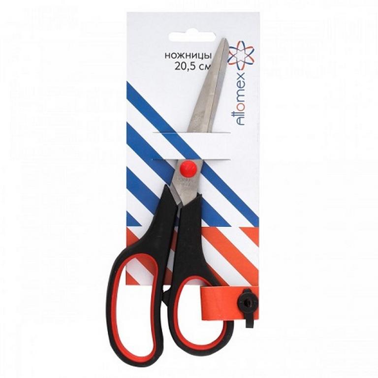 Ножницы 205 мм пластмас. эргоном. рукоятка с резиновыми вставками Attomex "Duo"